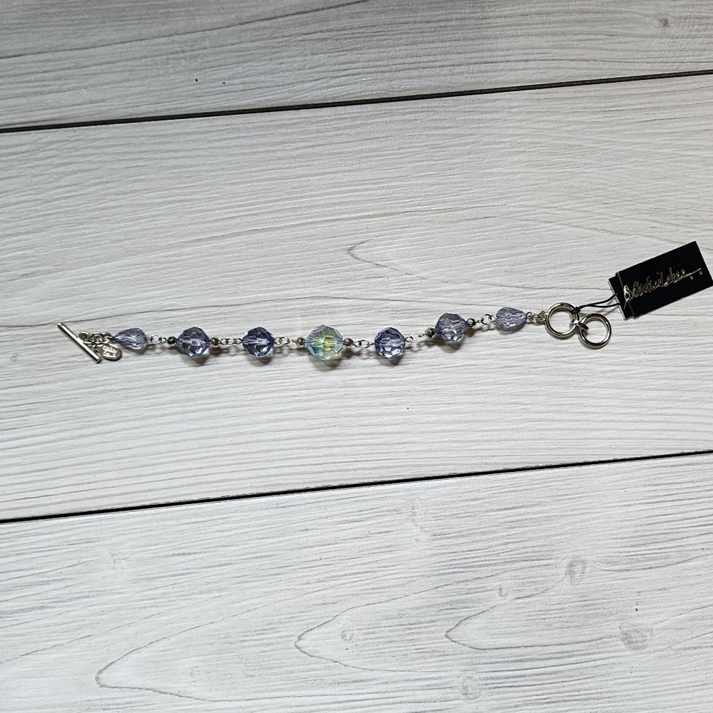 Cookie Lee Elegant Silver and Blue Bead Bracelet #25574 NWT - Picture 10 of 12